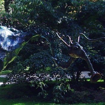 Sculpture titled "Oiseau Bleu" by Didier Dantras, Original Artwork