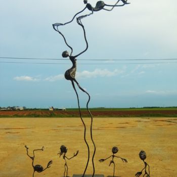 Sculpture titled "acrobates.jpg" by Didier Dantras, Original Artwork, Metals
