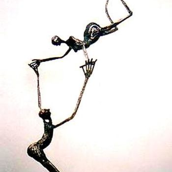 Sculpture titled "acrobates" by Didier Dantras, Original Artwork, Metals