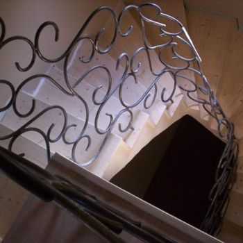 Sculpture intitulée "rampe d'escalier" par Didier Dantras, Œuvre d'art originale