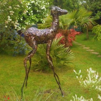 Sculpture titled "Biche2" by Didier Dantras, Original Artwork