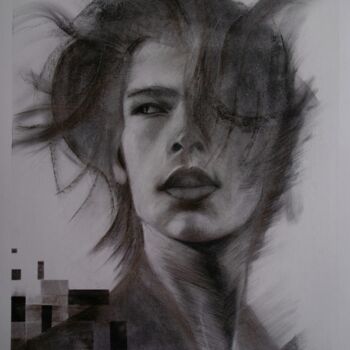 Drawing titled "Decomposition" by Danut Lucian Tolnacs, Original Artwork, Charcoal