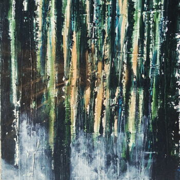 Peinture intitulée "forest" par Danuta Slautskaja, Œuvre d'art originale, Acrylique Monté sur Châssis en bois