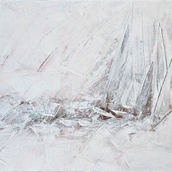 Pintura titulada "ice floes" por Danuta Slautskaja, Obra de arte original, Acrílico Montado en Bastidor de camilla de madera
