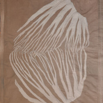 Arte textil titulada "Złączenie" por Danuta Elzbieta Czyzyk, Obra de arte original, Tela