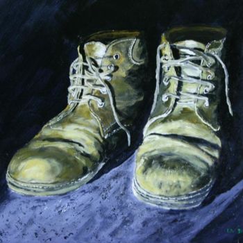 "Shoes" başlıklı Tablo Daniel Voyé tarafından, Orijinal sanat, Petrol