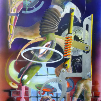 Peinture intitulée "Tentation" par Dany Cash, Œuvre d'art originale, Acrylique