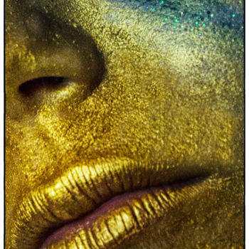 Photographie intitulée "or et bleu" par Dany Desneux, Œuvre d'art originale