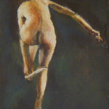 Painting titled "Délicieux équilibre" by Dany Wattier, Original Artwork, Oil