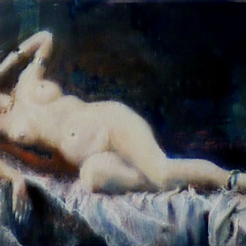 Painting titled "vintage lassive" by Dany Wattier, Original Artwork, Oil