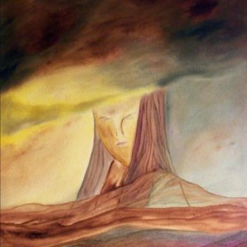 Painting titled "entre ciel et terre" by Dany Bouts, Original Artwork