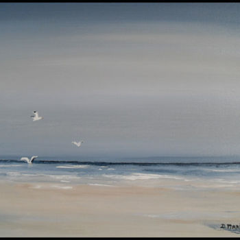 Ζωγραφική με τίτλο "La plage" από Dany Baumberger, Αυθεντικά έργα τέχνης, Λάδι