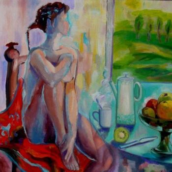 Schilderij getiteld "thé du matin" door Daniele Gras, Origineel Kunstwerk