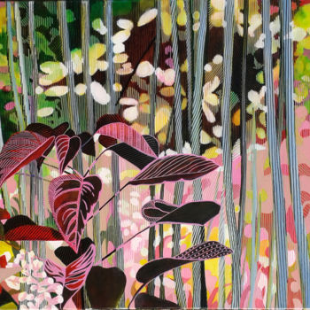 제목이 "Verticalité"인 미술작품 Dany Masson로, 원작, 기름 나무 들것 프레임에 장착됨