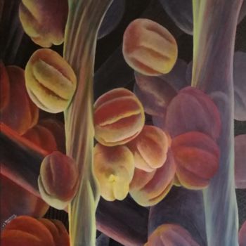 Painting titled "pollen" by Dany Masson, Original Artwork, Acrylic