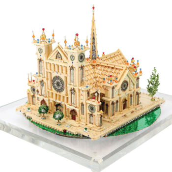 Sculpture titled "A GOTHIC CATHEDRAL" by Anatolii Zhamoido, Original Artwork, Wood