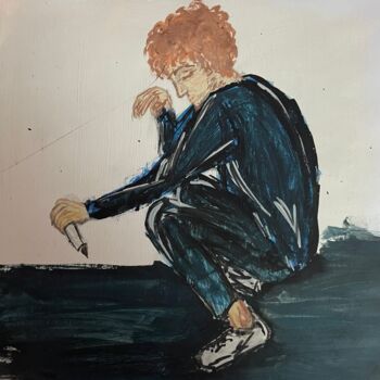 Peinture intitulée "одиночество" par Daria Narazina, Œuvre d'art originale, Gouache