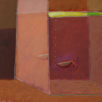 Картина под названием "aquarium 10" - George Darash, Подлинное произведение искусства, Акрил