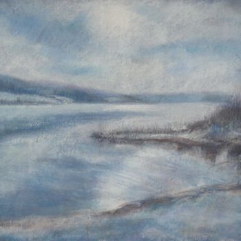 Dibujo titulada "Lac de Saint-Point…" por Jacqueline Dardel-Kormann, Obra de arte original