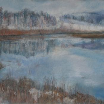 Dessin intitulée "Lac de Saint-Point…" par Jacqueline Dardel-Kormann, Œuvre d'art originale