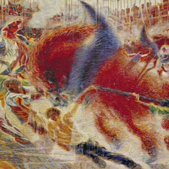 Pintura intitulada "Boccioni Umberto -…" por Benoît Dardier, Obras de arte originais, Óleo