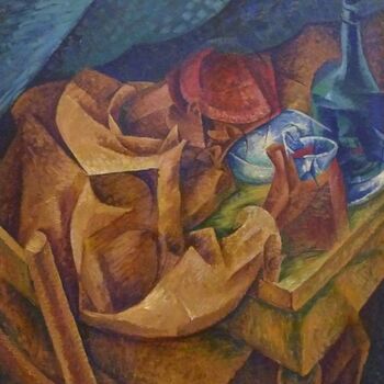 Painting titled "Boccioni - Le Buveur" by Benoît Dardier, Original Artwork, Oil