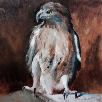Painting titled "Eagle" by Daria Allin, Original Artwork, Oil