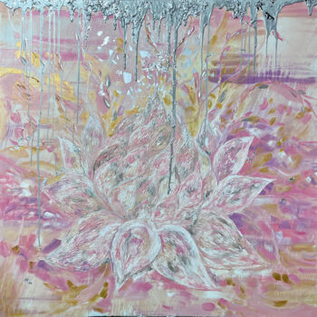 Malerei mit dem Titel "Lotos in Bloom" von Daria Chenskaya, Original-Kunstwerk, Öl