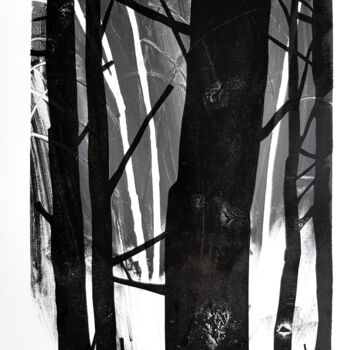 Druckgrafik mit dem Titel "Rhythms of the Fore…" von Daria Dubrovskaya, Original-Kunstwerk, Monotypie