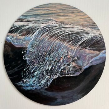 Pintura intitulada "CRYSTAL WAVE" por Daria Dudochnykova, Obras de arte originais, Óleo