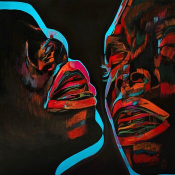 Картина под названием "shadows" - Daria Ilyukhina, Подлинное произведение искусства, Акрил Установлен на Деревянная рама для…