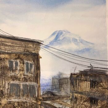 Malerei mit dem Titel "Yerevan" von Daria Kamishanova, Original-Kunstwerk, Aquarell