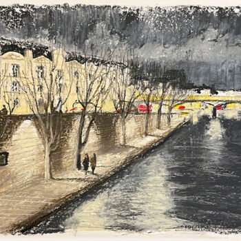 "Quai de la Seine" başlıklı Resim Daria Klimenko tarafından, Orijinal sanat, Pastel