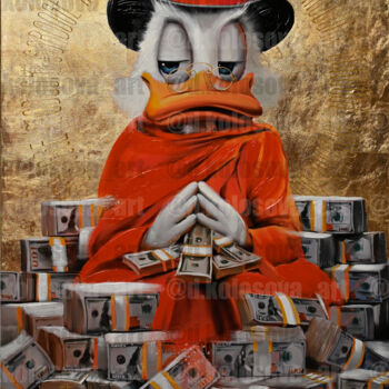 Painting titled "Duck Monk - limited…" by Daria Kolosova, Original Artwork, Oil