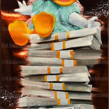 Картина под названием "Webby Tower" - Daria Kolosova, Подлинное произведение искусства, Масло Установлен на Деревянная рама…