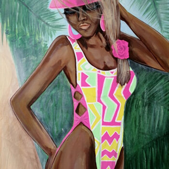Malarstwo zatytułowany „Bikini `92” autorstwa Daria Motovilova, Oryginalna praca, Akryl