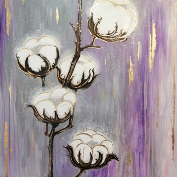 Malerei mit dem Titel "Cotton" von Daria Motovilova, Original-Kunstwerk, Acryl