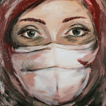 Painting titled "Pandemic" by Daria Zadorozhnaia, Original Artwork, Acrylic