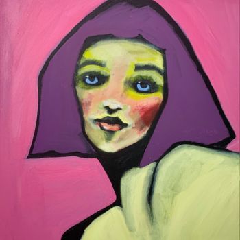 Painting titled "Emily" by Daria Ozhereleva, Original Artwork, Acrylic