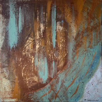 Картина под названием "Gold in the riverbed" - Daria Ozhereleva, Подлинное произведение искусства, Акрил