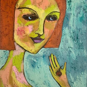 Painting titled "The gift" by Daria Ozhereleva, Original Artwork, Acrylic