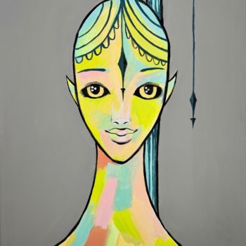 Malerei mit dem Titel "Zumiru" von Daria Ozhereleva, Original-Kunstwerk, Acryl