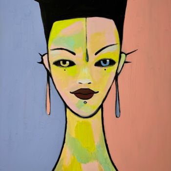 Painting titled "Miko" by Daria Ozhereleva, Original Artwork, Acrylic