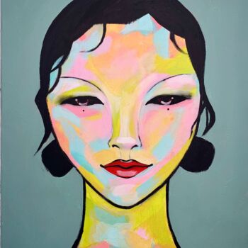 Картина под названием "Yoshiko" - Daria Ozhereleva, Подлинное произведение искусства, Акрил Установлен на Деревянная панель