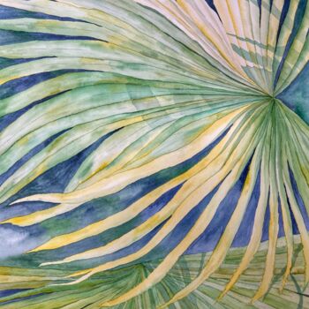 Pittura intitolato "Tropics" da Dariia Pavlenko, Opera d'arte originale, Acquarello