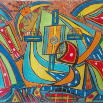 绘画 标题为“img-20180422-124216…” 由Yassine Aslouj, 原创艺术品, 粉彩