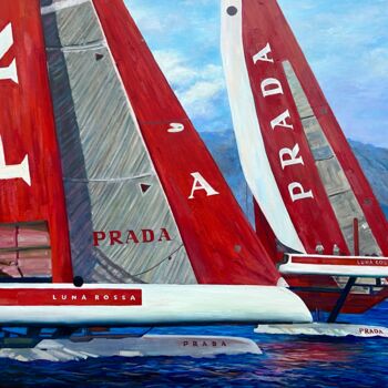Painting titled "PRADA" by Darina Abramova, Original Artwork, Oil