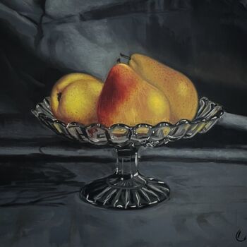 Pittura intitolato "Pears" da Dario Cavicchioni, Opera d'arte originale, Olio