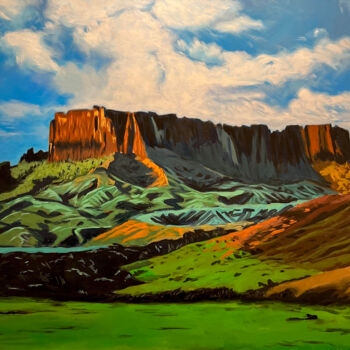 Pittura intitolato "Roraima Mountain So…" da Dario Cavicchioni, Opera d'arte originale, Olio