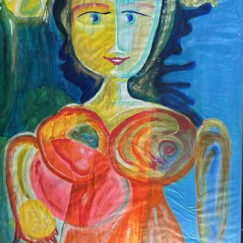 Painting titled "Amore di donna" by Dario Pisani, Original Artwork, Acrylic